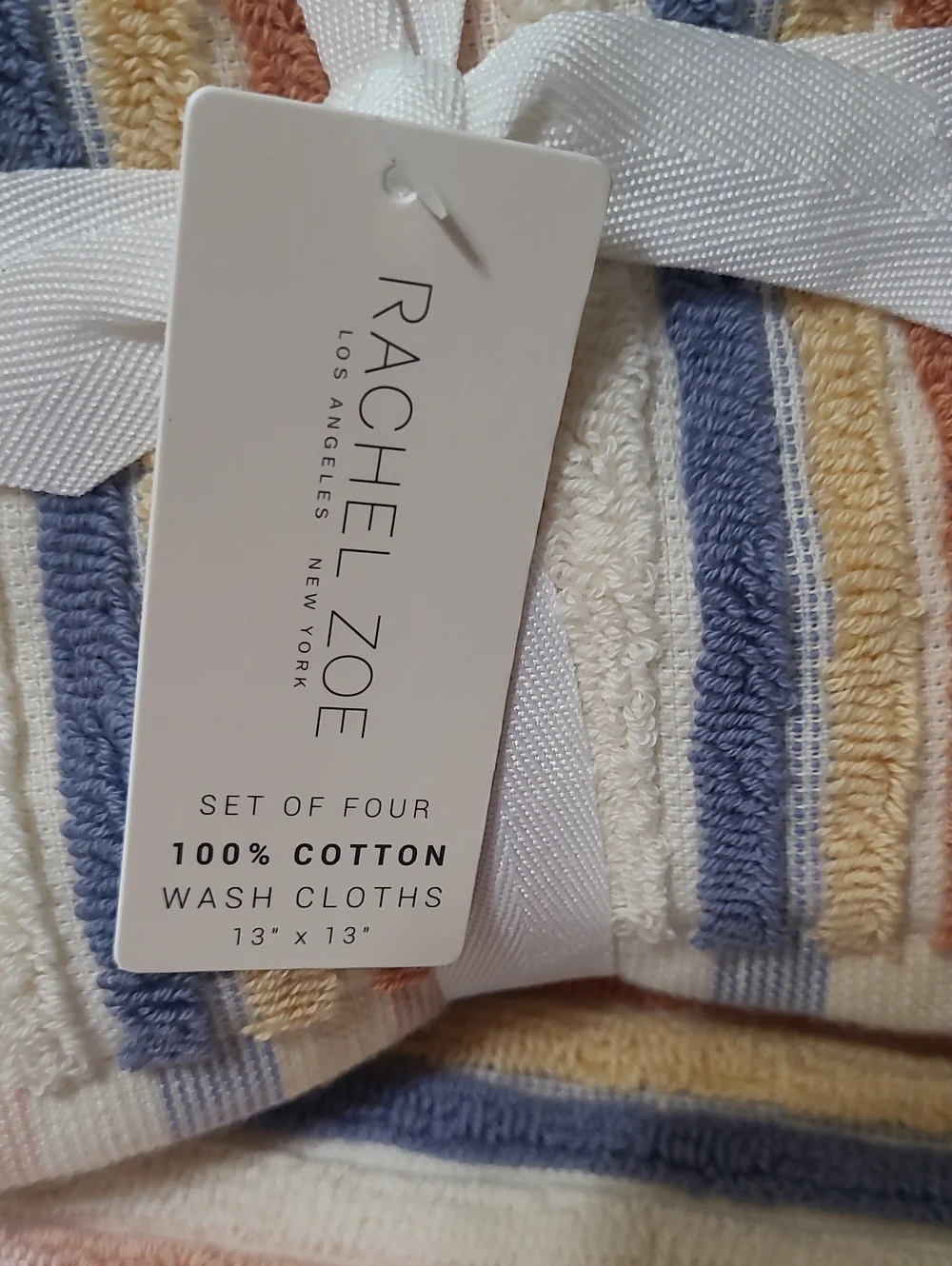 Rachel Zoe Striped Earthy Neutral Bath Towel Set